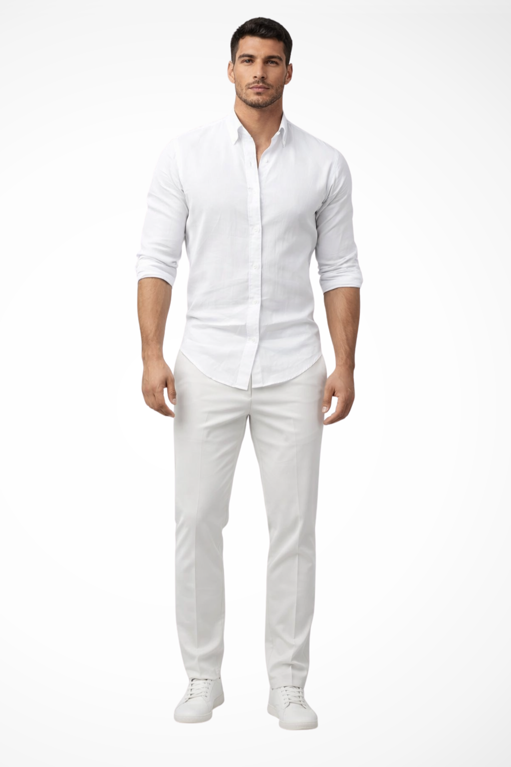 Men's Loose Fit Cotton Long Sleeve Lapel Shirt for Casual Summer Wear