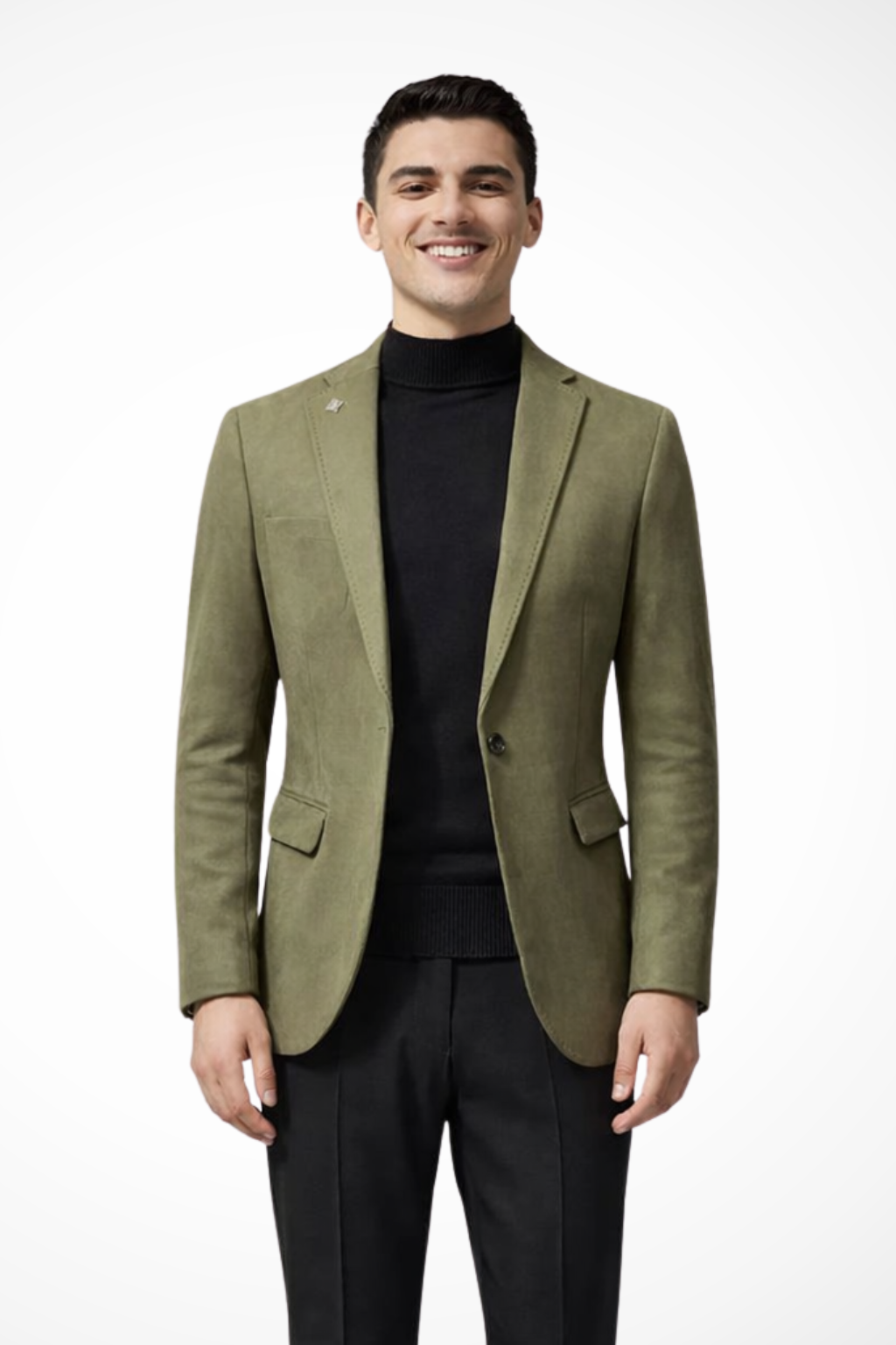 Men's Tailored Textured Single Button Blazer | Elegant Formal Wear