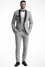Men's Tailored Three-Piece Summer Wedding Suit - Lightweight Fabric, Formal Attire
