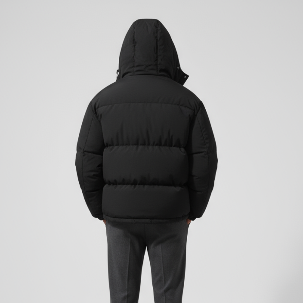 Men's Waterproof Windproof Down Puffer Jacket for Winter Outdoor Activities