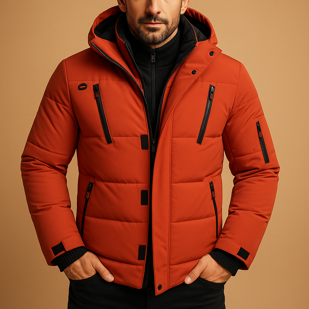 Men's Waterproof Winter Jacket with Insulated Lining | Outdoor-Ready Design for Cold Weather Activities