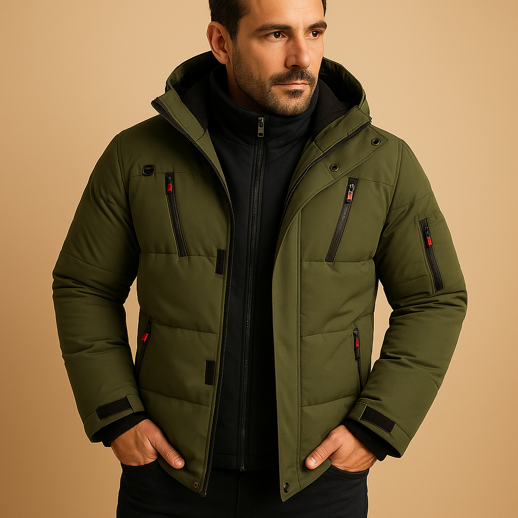Men's Waterproof Winter Jacket with Insulated Lining | Outdoor-Ready Design for Cold Weather Activities