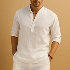 Men's White Dress Shirt | Cotton Blend | Short Sleeve & Long Sleeve | Casual or Formal Wear Options