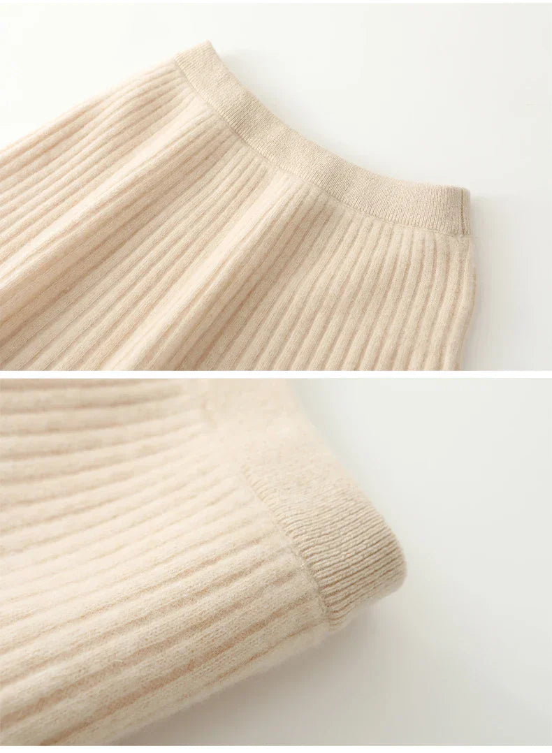 Merino Wool A-Line Skirt - Comfortable Everyday Wear for Women - Stylish and Versatile Design