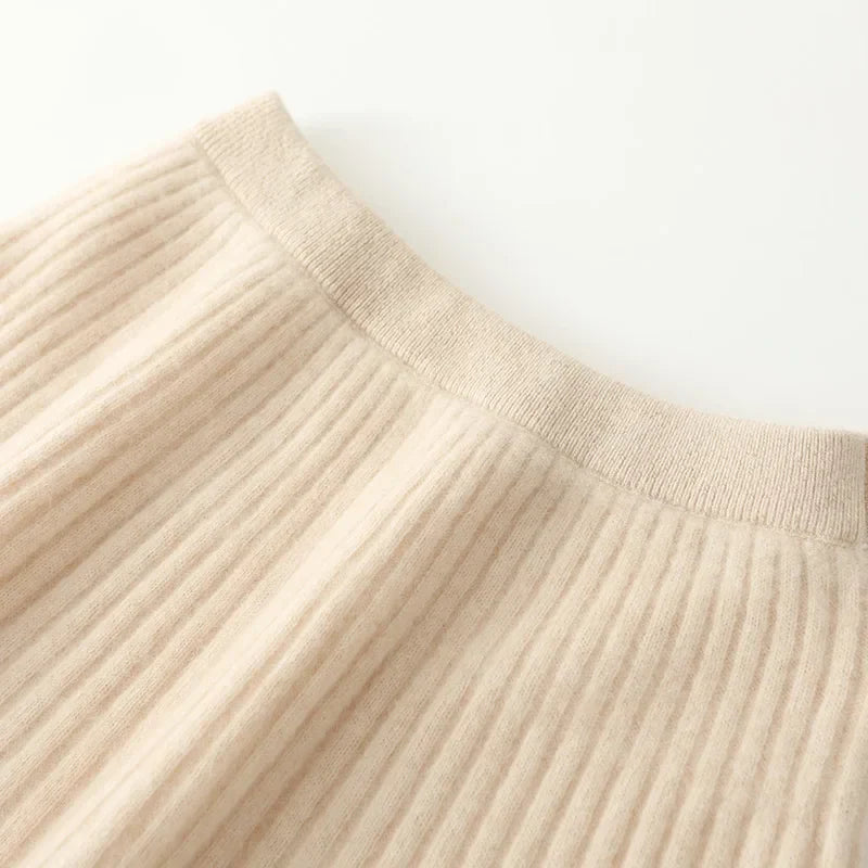 Merino Wool A-Line Skirt - Comfortable Everyday Wear for Women - Stylish and Versatile Design