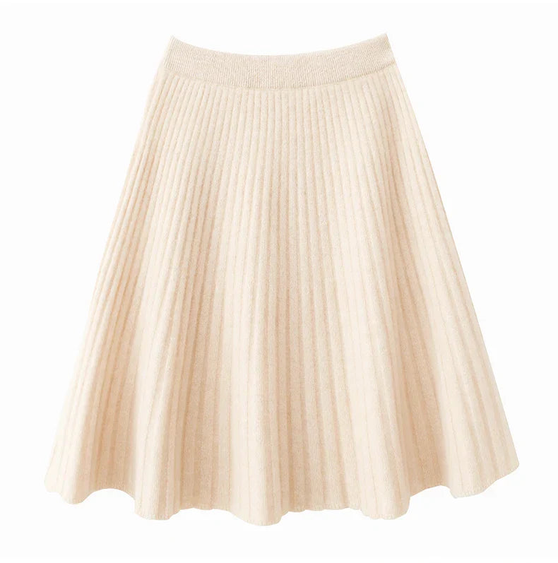 Merino Wool A-Line Skirt - Comfortable Everyday Wear for Women - Stylish and Versatile Design