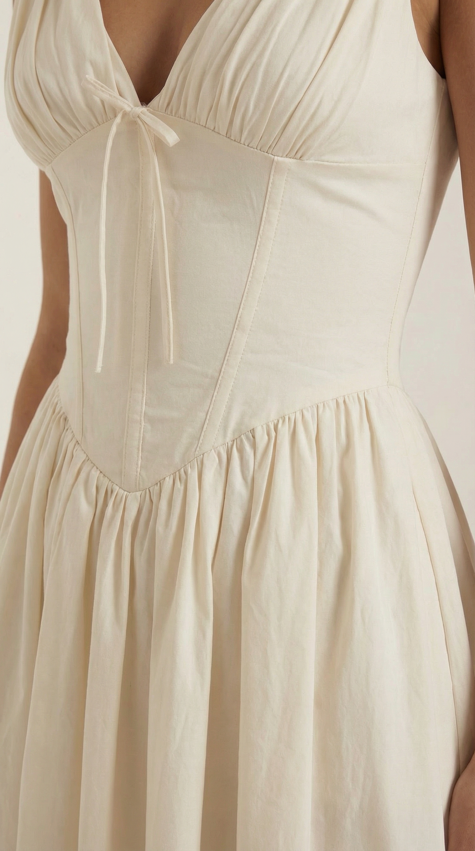 Midi Plunge Dress in Soft Fabric - Elegant Casual Wear for Parties and Events