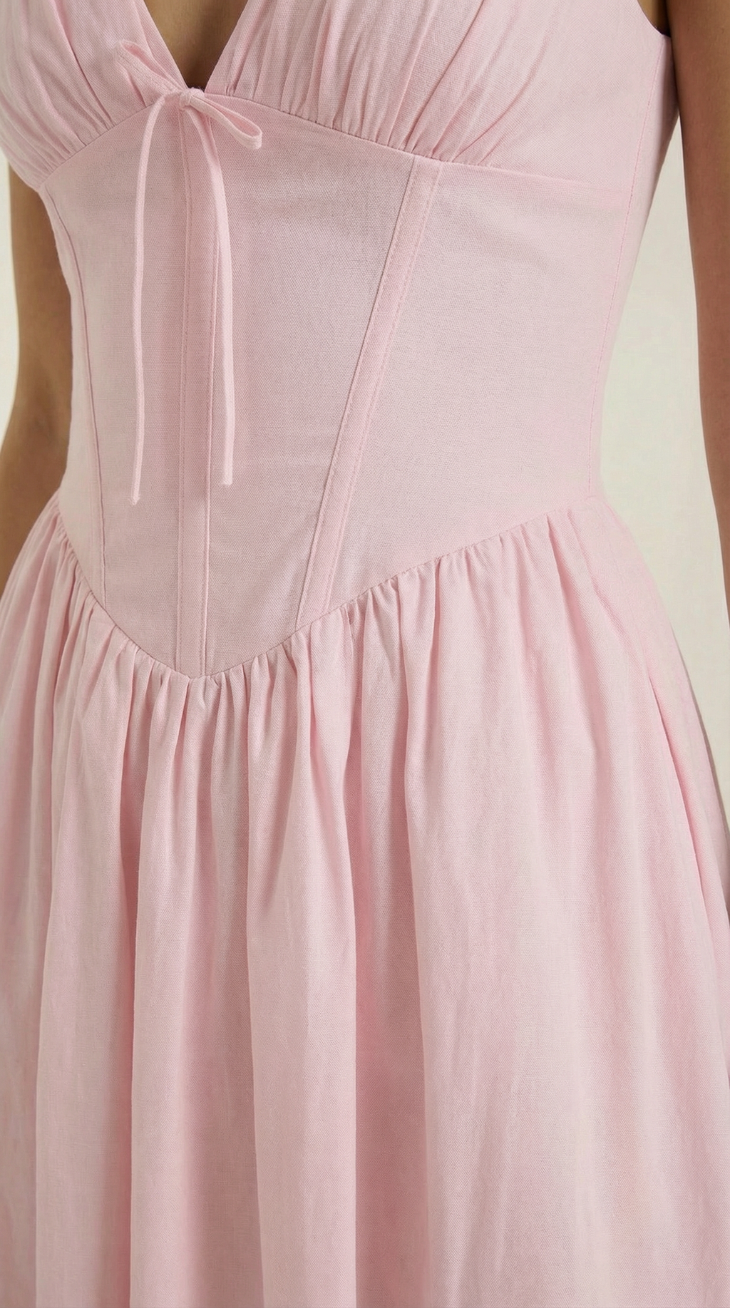 Midi Plunge Dress in Soft Fabric - Elegant Casual Wear for Parties and Events