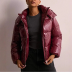 Women's Hooded Quilted Puffer Jacket | Lightweight Insulation – Winter Fashion, Outdoor Wear