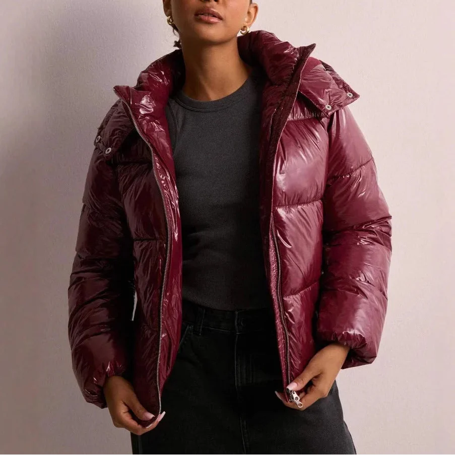 Women's Hooded Quilted Puffer Jacket | Lightweight Insulation – Winter Fashion, Outdoor Wear
