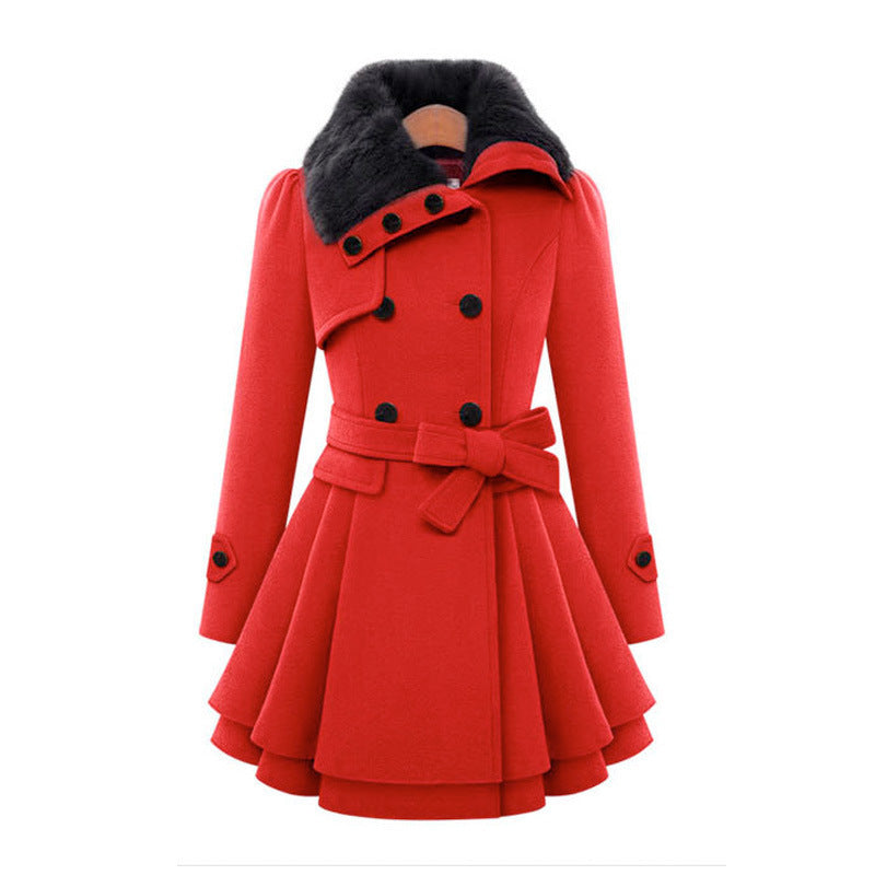 Vintage Flair Trench Coat – Casual, Office