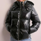 Women's Hooded Quilted Puffer Jacket | Lightweight Insulation – Winter Fashion, Outdoor Wear