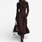 Suede Trench Coat – Casual, Office
