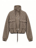 Plaid Pilot Jacket for Women – Casual Wear, Autumn Fashion