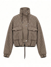 Plaid Pilot Jacket for Women – Casual Wear, Autumn Fashion