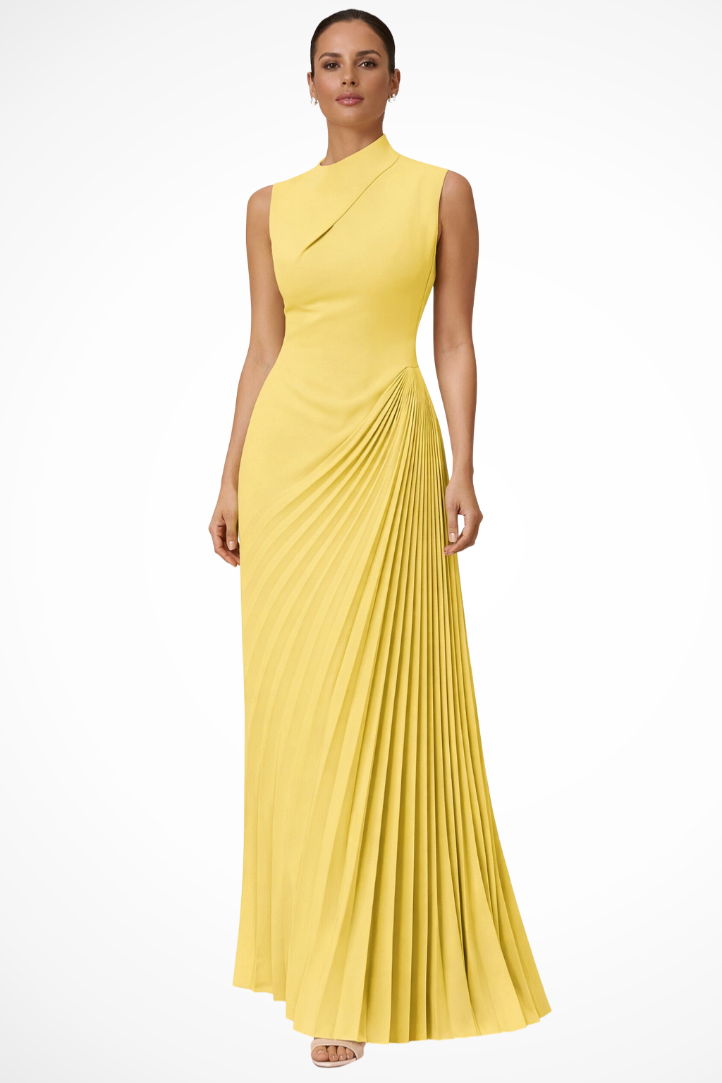 One Shoulder Pleated Maxi Dress for Women | Wedding Guest & Race Day Attire