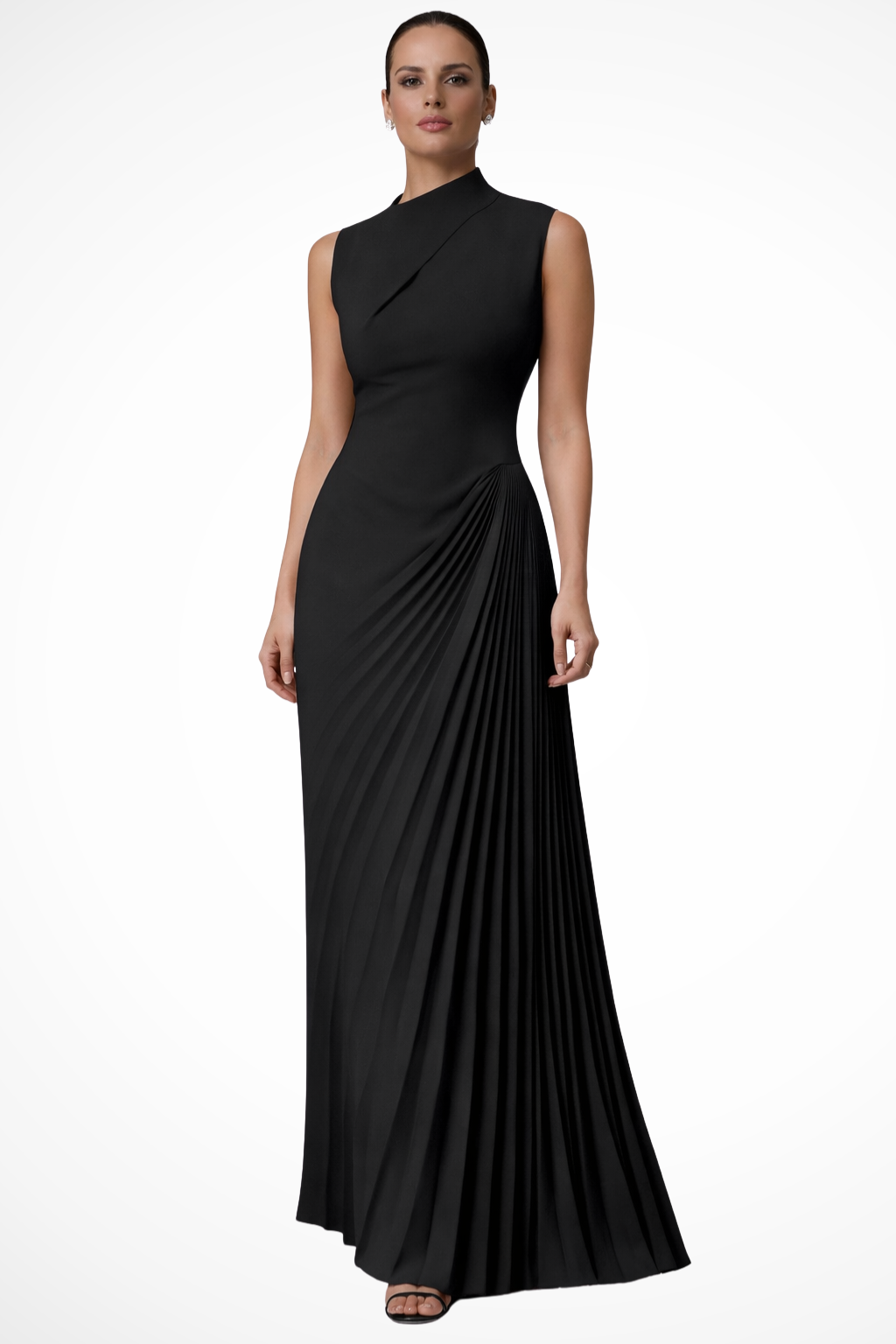 One Shoulder Pleated Maxi Dress for Women | Wedding Guest & Race Day Attire