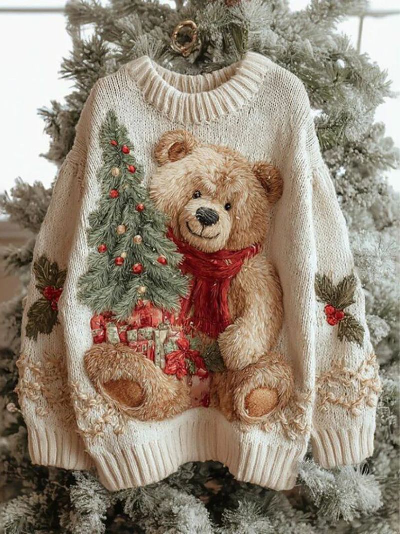 Christmas Sweater with Festive Details – Holiday, Cozy Wear