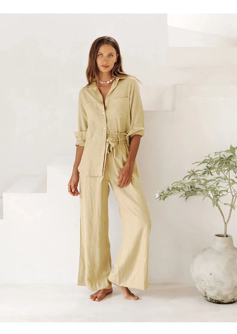 Oversized Linen Shirt with Pockets for Casual Wear and Everyday Comfort