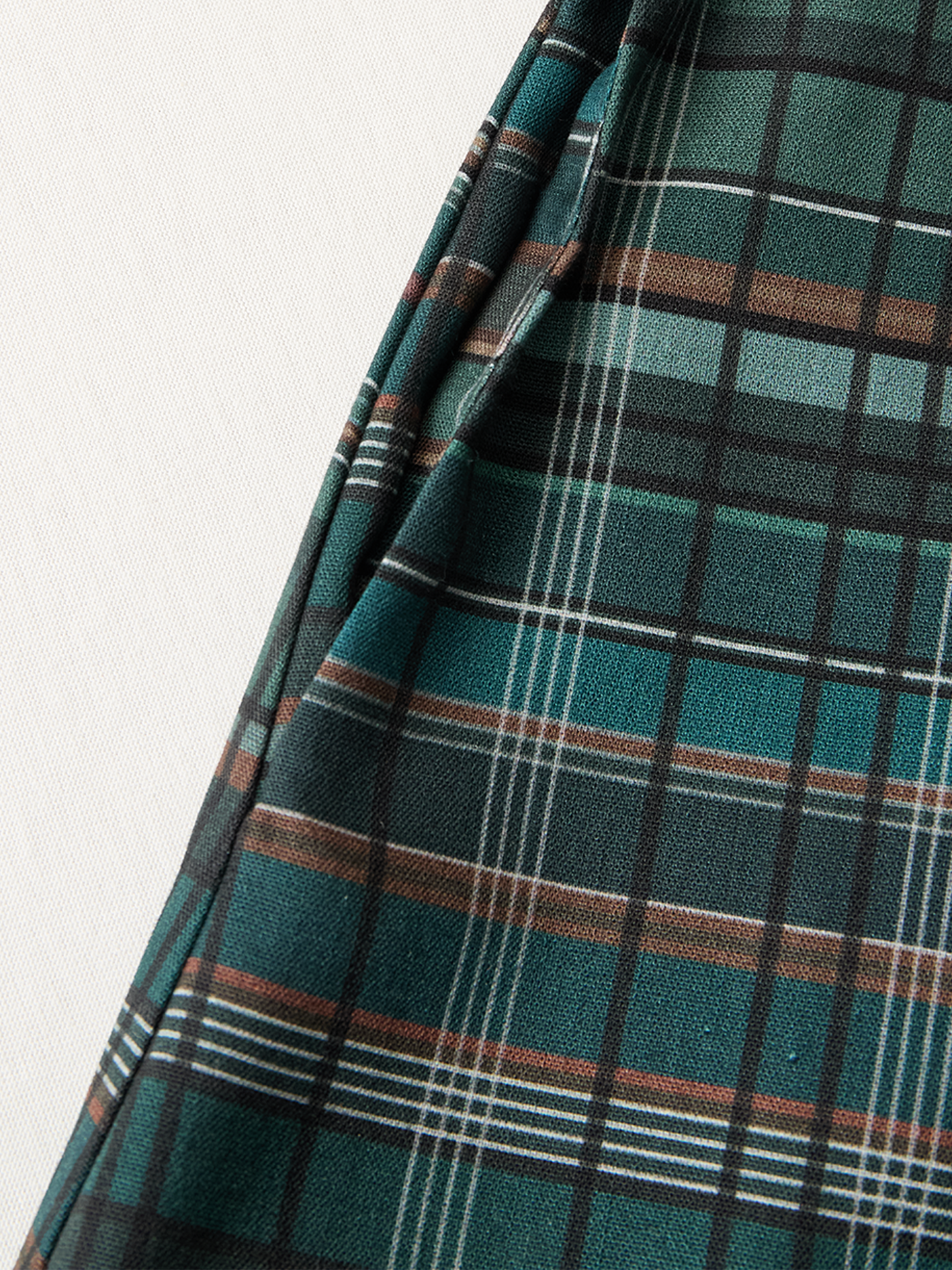 Plaid Maxi Dress with Lapel Collar - Women's Single-Breasted Casual Wear