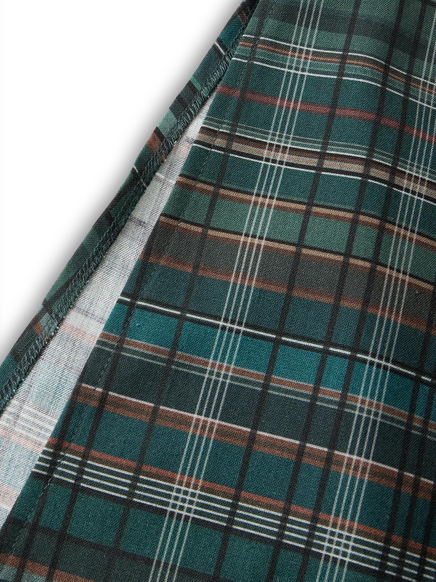 Plaid Maxi Dress with Lapel Collar - Women's Single-Breasted Casual Wear