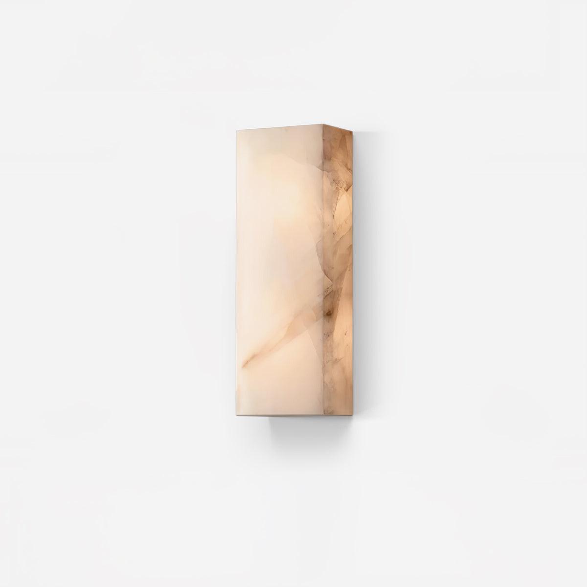 Alabaster Rectangular Wall Sconce - Modern Design for Ambient Lighting in Living Room or Hallway