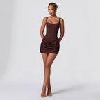 Ruched Corset Mini Dress - Elegant Evening Wear for Parties and Events