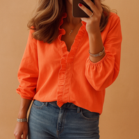 Ruched Women's Blouse | Lightweight Fabric | Elegant Design for Work or Casual Wear