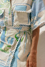 Vaca Pattern Delfina Home Decor Set - Cotton Fabric, Bohemian Style, 3 Pieces