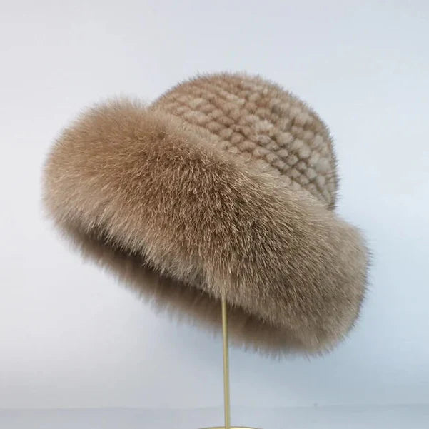 Elegante Mütze aus natürlichem Nerzfell – Stilvoll, Geschenk, Wintermode