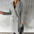 Luxe Wool Trench Coat – Casual, Office