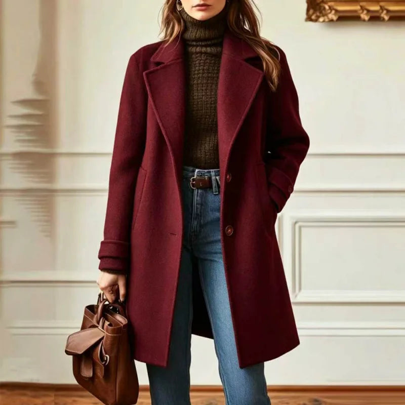 Women's Trench Coat Wool Blend – Casual, Office