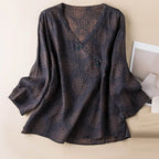 Crosswrap Blouse in Lightweight Fabric - Women's Casual Top for Everyday Wear