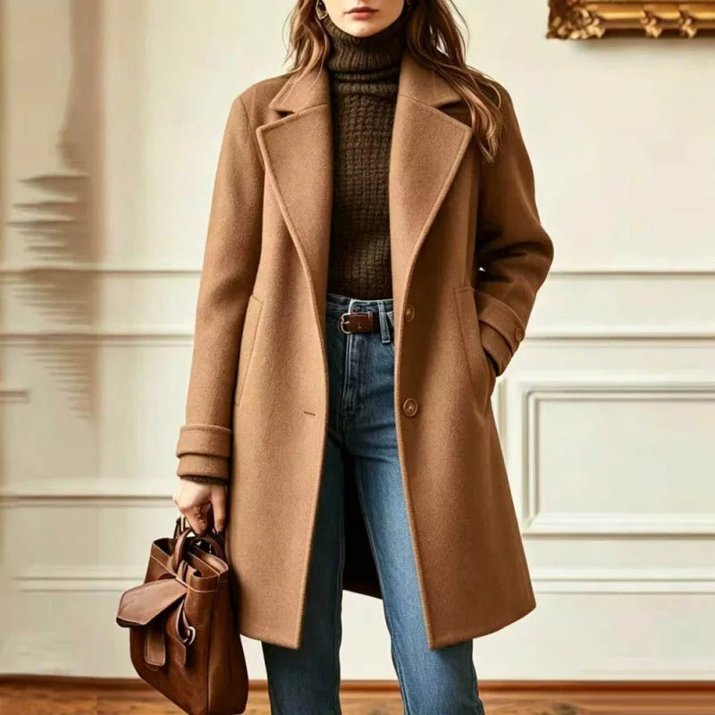 Women's Trench Coat Wool Blend – Casual, Office