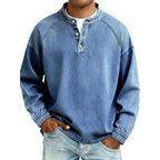 Women's Vintage Button Long Sleeve Shirt – Casual, Office