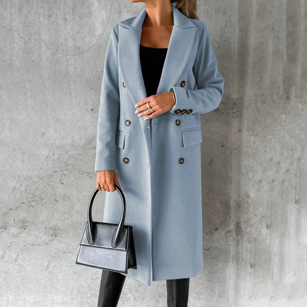 Luxe Wool Trench Coat – Casual, Office