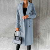 Women's Wool Trench Coat – Slim Fit, Office & Casual