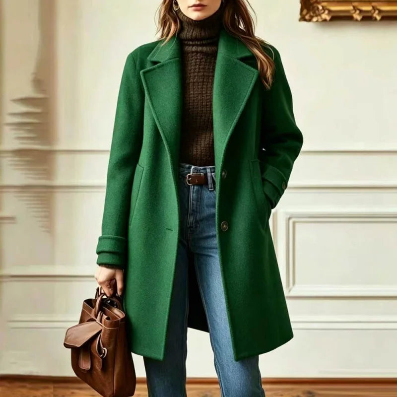 Women's Trench Coat Wool Blend – Casual, Office