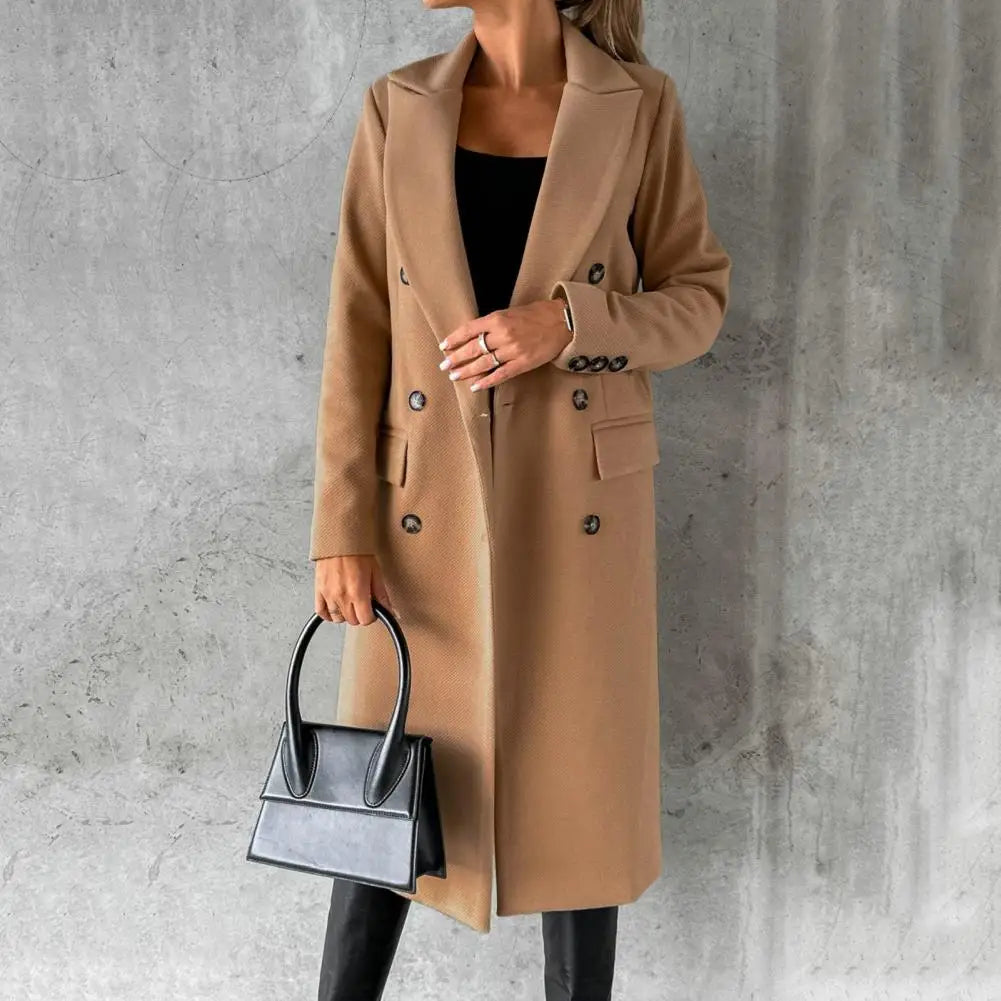 Luxe Wool Trench Coat – Casual, Office