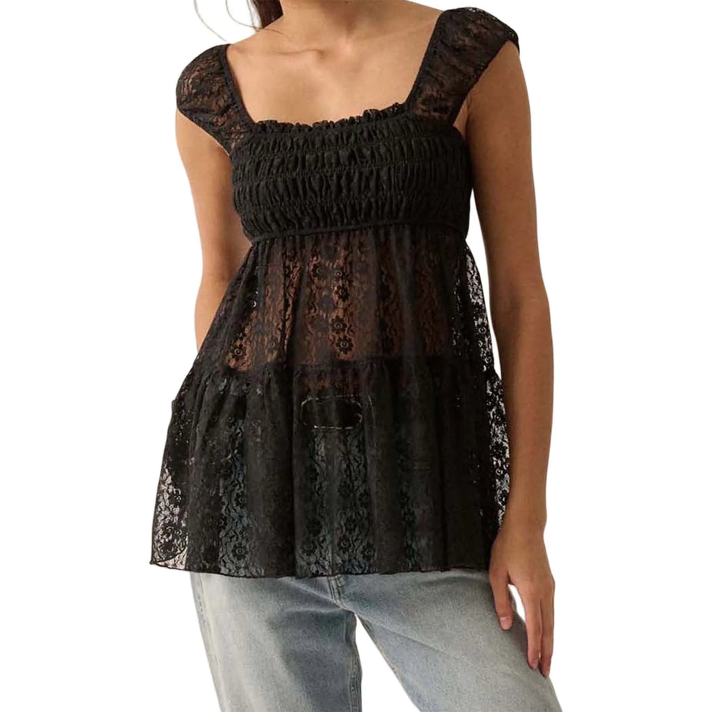 Summer Cutout Dress Top - Lightweight Fabric, Casual Style for Warm Weather