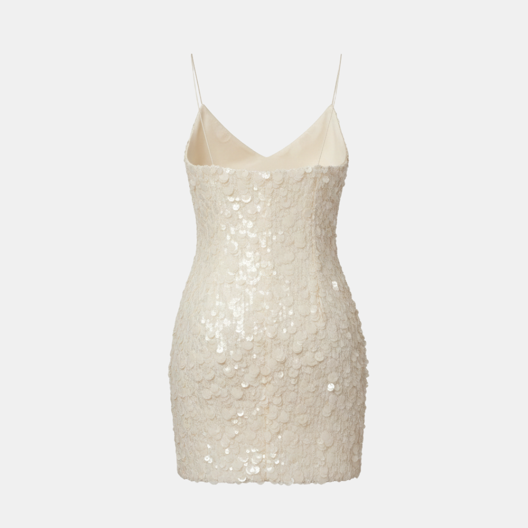 Sequin Micro Mini Dress with Spaghetti Straps for Parties and Events