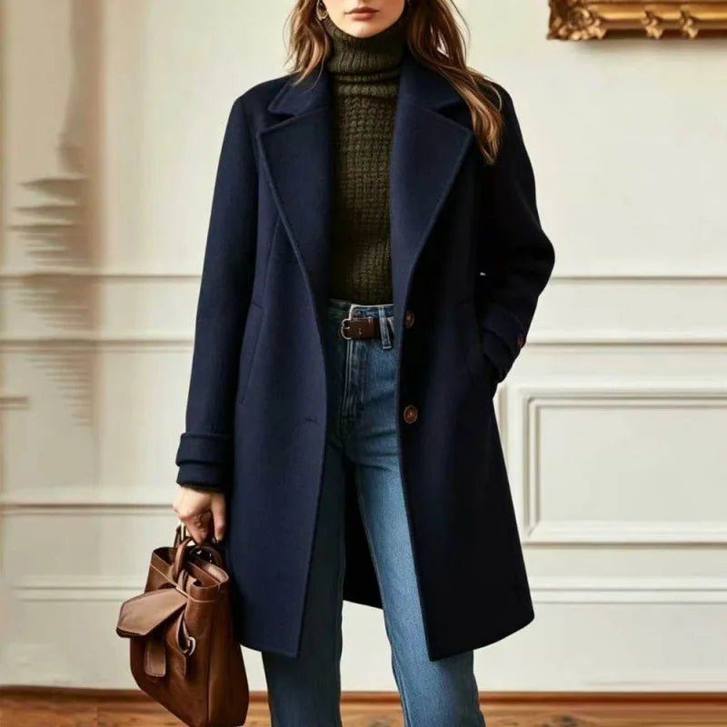 Women's Trench Coat Wool Blend – Casual, Office