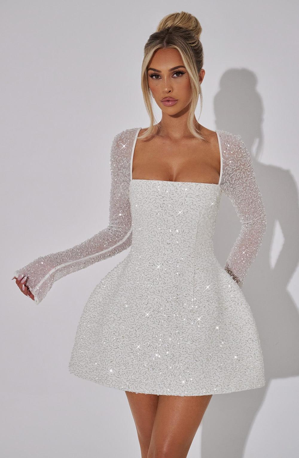Shimmering Mini Dress for Women | Trendy Party Wear | Stylish Evening Outfit