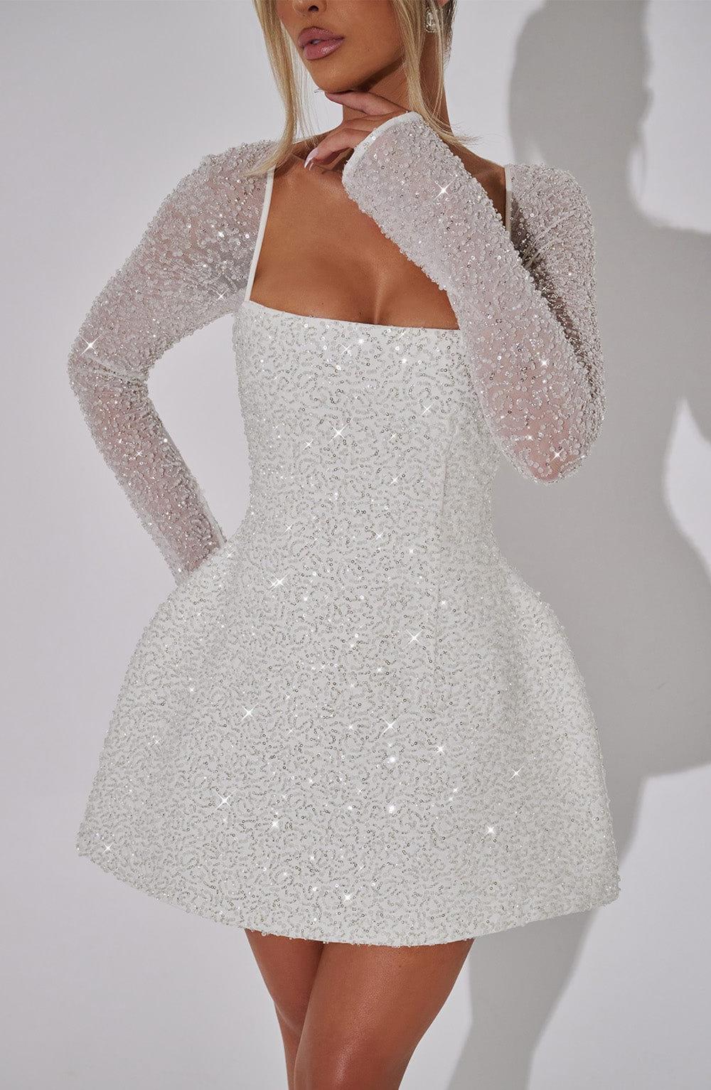 Shimmering Mini Dress for Women | Trendy Party Wear | Stylish Evening Outfit