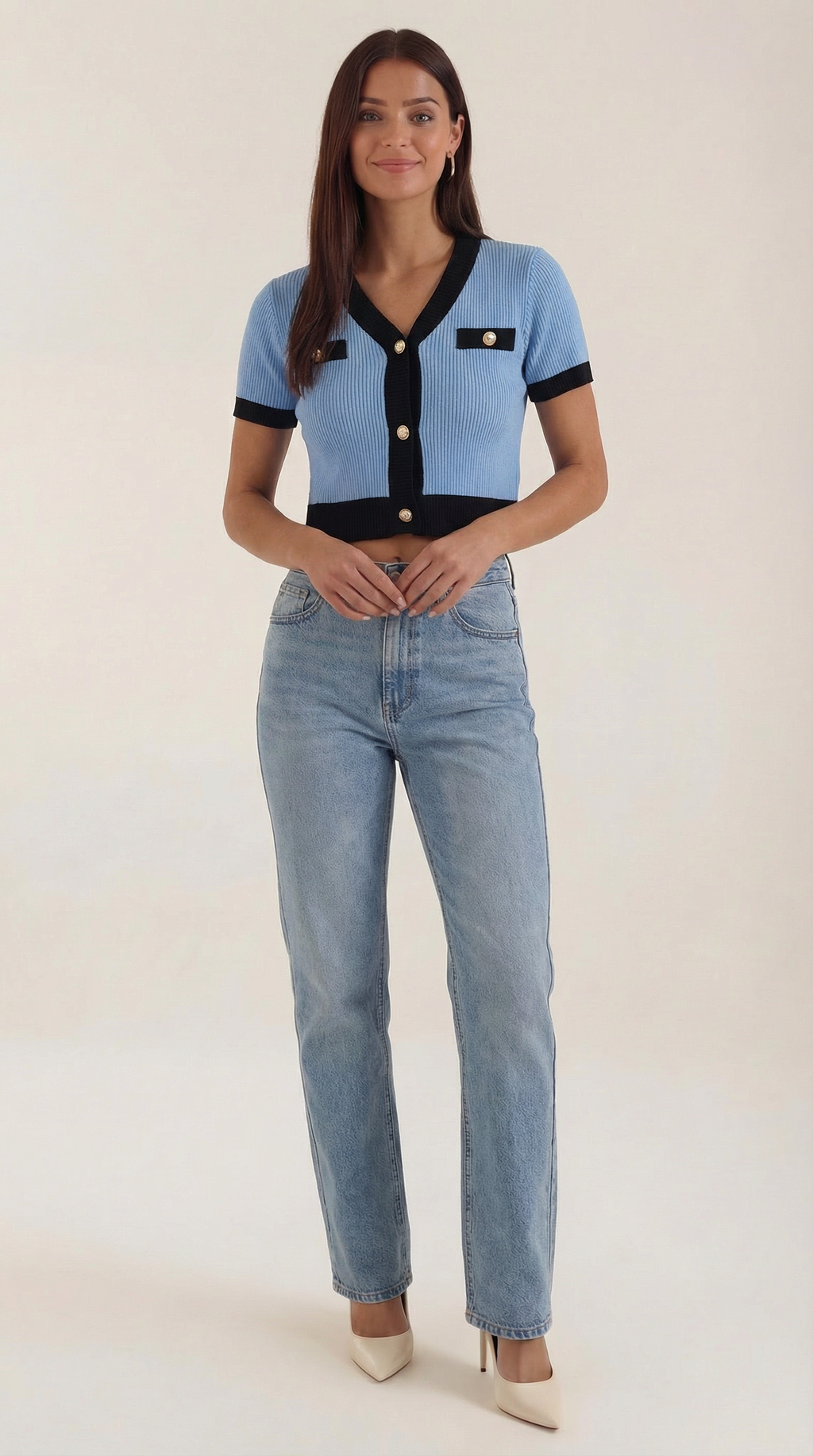 Short-Sleeve Nerina Top in Soft Cotton - Casual Everyday Wear for Women