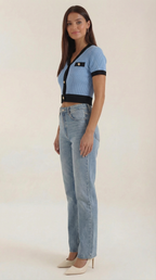 Short-Sleeve Nerina Top in Soft Cotton - Casual Everyday Wear for Women