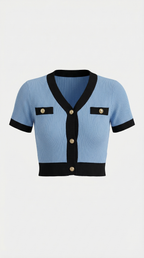 Short-Sleeve Nerina Top in Soft Cotton - Casual Everyday Wear for Women