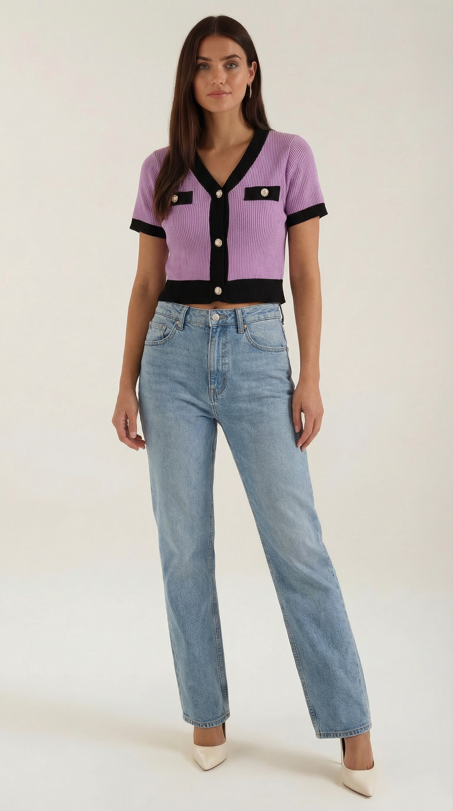 Short-Sleeve Nerina Top in Soft Cotton - Casual Everyday Wear for Women