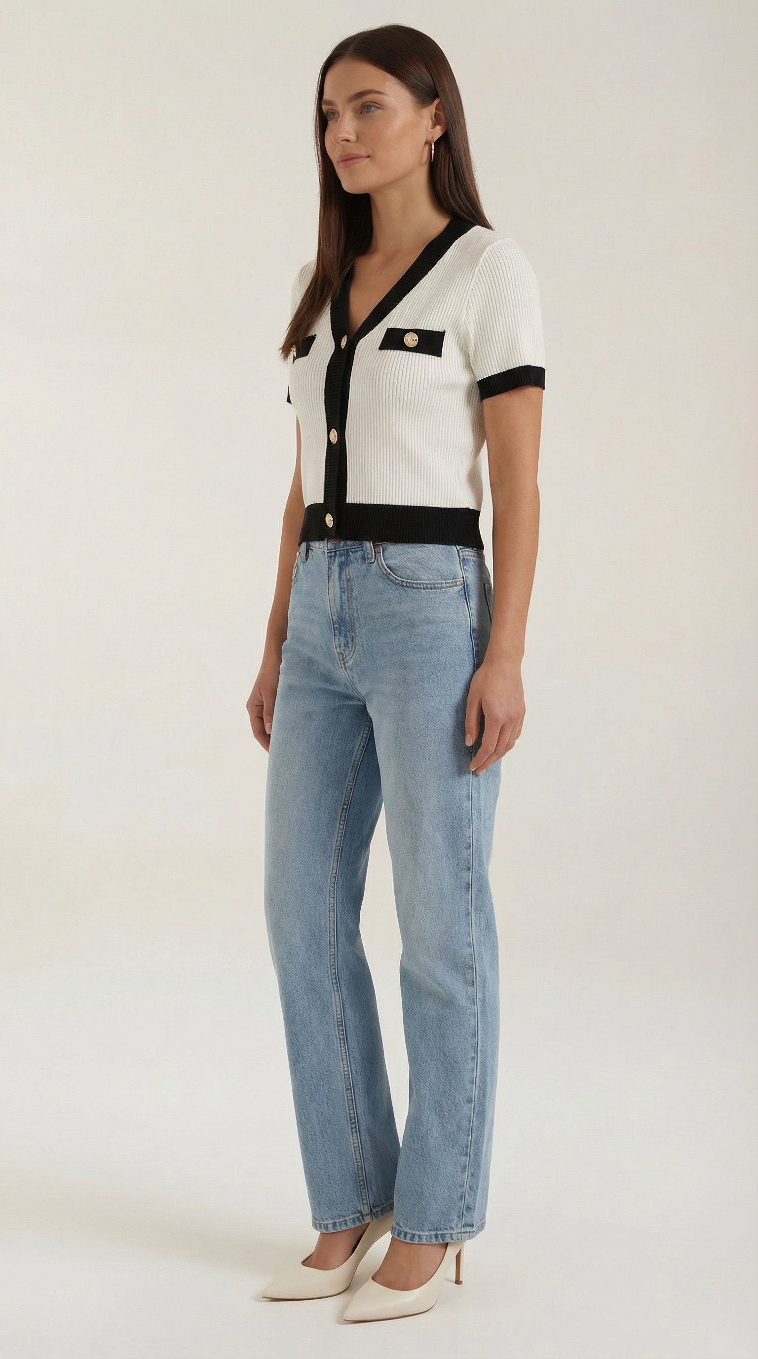 Short-Sleeve Nerina Top in Soft Cotton - Casual Everyday Wear for Women