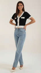 Short-Sleeve Nerina Top in Soft Cotton - Casual Everyday Wear for Women